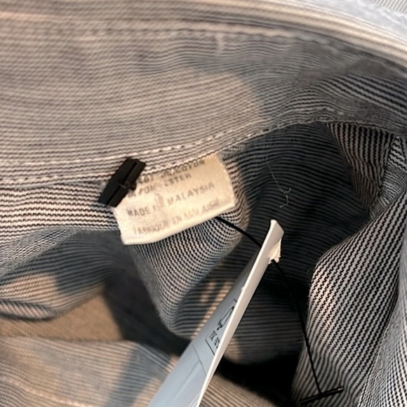 Yves Saint Laurent Long Sleeve Button Front Dress Shirt Gray 17.5 34-35 - Picture 5 of 9